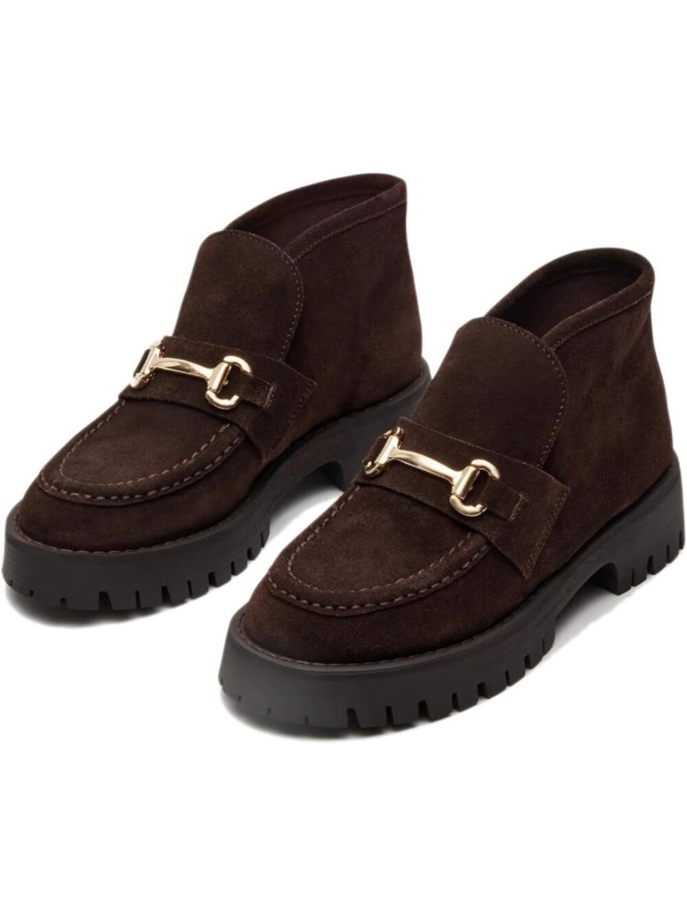 Stylish Women's Chunky Heel Platform Ankle Booties - Slip-On Short Boots